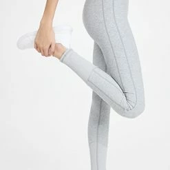 Top 10 💯 Alo Yoga High Waist Alosoft Lounge Leggings Zinc Heather ❤️