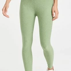 Best Pirce ⌛ Beyond Yoga At Your Leisure High Waist Midi Leggings Rosemary Heather 🔥