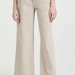 Outlet 🔔 DL1961 Hepburn High Rise Wide Leg Pleated 👖 Jeans Lt Moonstone ⌛