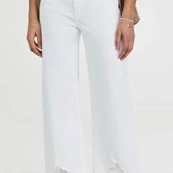 Hot Sale 🧨 DL1961 Hepburn Wide Leg High Rise 👖 Jeans White Distressed 🧨