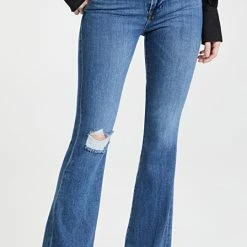 Buy 👏 FRAME High Flare 👖 Jeans Sunfaded Rips 🔥