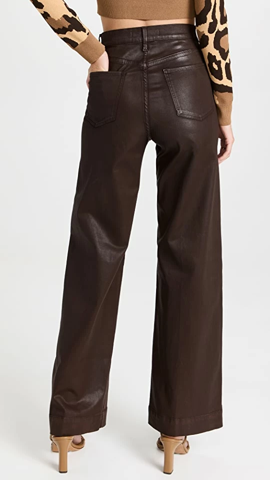 Wholesale ✨ Joe's 👖 Jeans The Mia 🧥 Coated Wide Leg Dark Cocoa Bean 😀 4 Wholesale ✨ Joe's 👖 Jeans The Mia 🧥 Coated Wide Leg Dark Cocoa Bean 😀 - Image 2