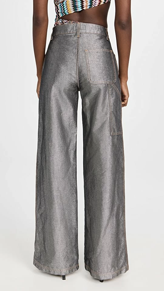 Discount ✔️ Missoni Metallic Trousers Silver Denim ⭐ 4 Discount ✔️ Missoni Metallic Trousers Silver Denim ⭐ - Image 2