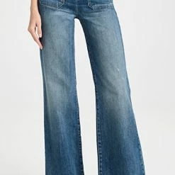 Outlet 🛒 Nili Lotan Noeme Lace Up 👖 Jeans Classic Wash 🔥