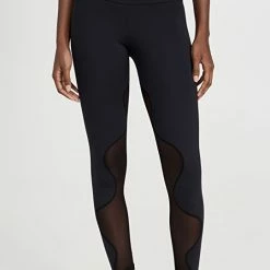 Best Pirce 👏 Port De Bras Bubble Mesh Leggings Black 😉