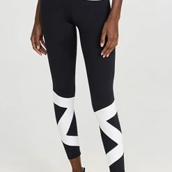 Top 10 💯 Port De Bras Cross Pointe Leggings Black/Chantilly 😍