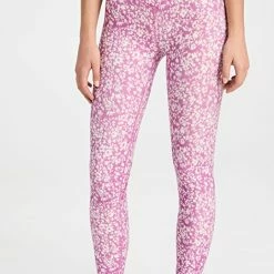 Hot Sale 😍 Sincerely Jules For Bandier Rowan V Seam Leggings Orchid Abstract Floral 😍