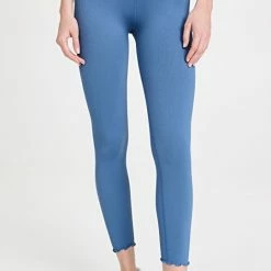 Deals 😍 Spiritual Gangster Love Sculpt 7/8 Ruffle Leggings Dusty Denim 😀