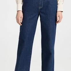 Best Sale 🌟 Triarchy Ms. Klieo High Rise Baggy Cargo 👖 Jeans Dark Indigo 🎉