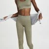 Cheap 🌟 The Upside Marle Seamless Dance Midi Pants Olive Marle ⌛