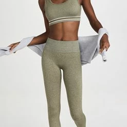 Cheap 🌟 The Upside Marle Seamless Dance Midi Pants Olive Marle ⌛